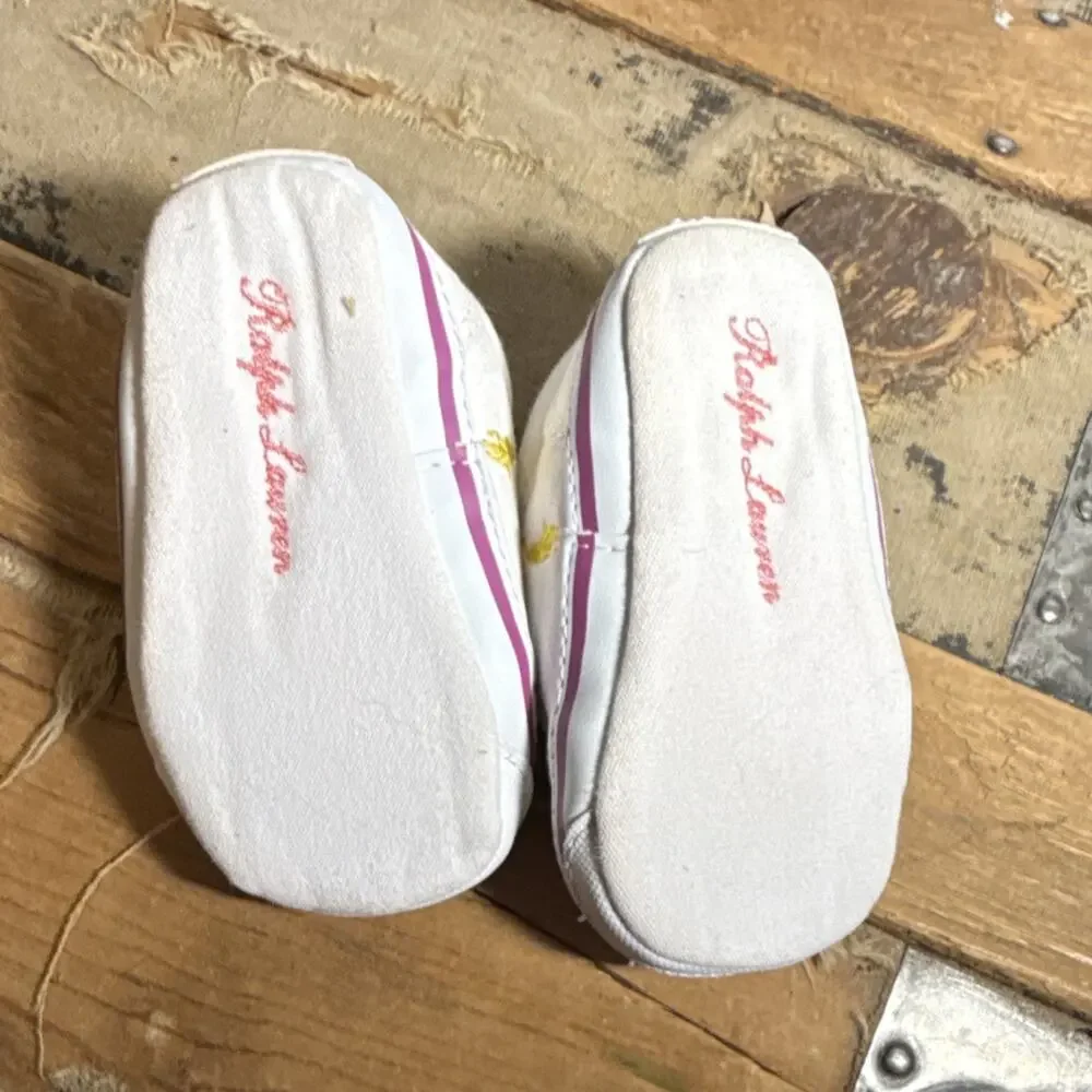 Ralph Lauren Bal Harbour RFFLT White Multicolor Textile Slip-On Baby Shoes 4